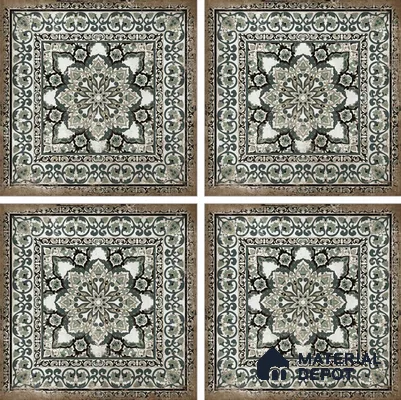 Moroccan Floor & Wall Tile TL 06812 Lustra Regal Garden Moss 2 ft x 2 ft Vitrified Carving Matte Finish - 9 mm | Suitable For Foyer, Accent/Feature Wall, Dining Area | Please Expect a Slight Variation of Pattern