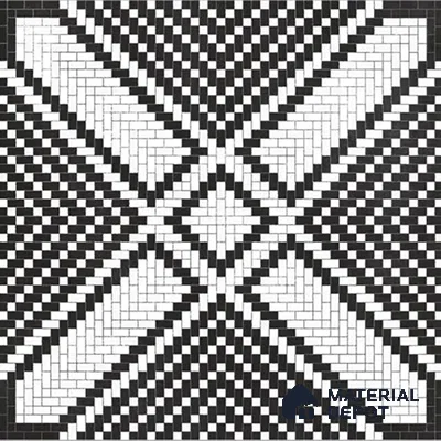 Moroccan Floor & Wall Tile TL 06814 Lustra Monochrome Precision Noir 2 ft x 2 ft Vitrified Carving Matte Finish - 9 mm | Suitable For Kitchen, Bathroom, Dining Area | Please Expect a Slight Variation of Pattern