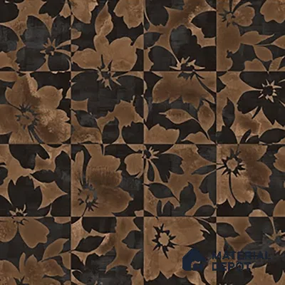 Moroccan Floor & Wall Tile TL 06815 Lustra Earthen Streak 2 ft x 2 ft Vitrified Carving Matte Finish - 9 mm | 4 Random Design | Suitable For Foyer, Accent/Feature Wall, Balcony | Please Expect a Slight Variation of Pattern