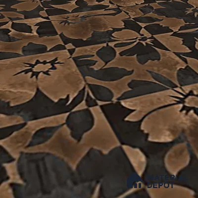 Moroccan Floor & Wall Tile TL 06815 Lustra Earthen Streak 2 ft x 2 ft Vitrified Carving Matte Finish - 9 mm | 4 Random Design | Suitable For Foyer, Accent/Feature Wall, Balcony | Please Expect a Slight Variation of Pattern