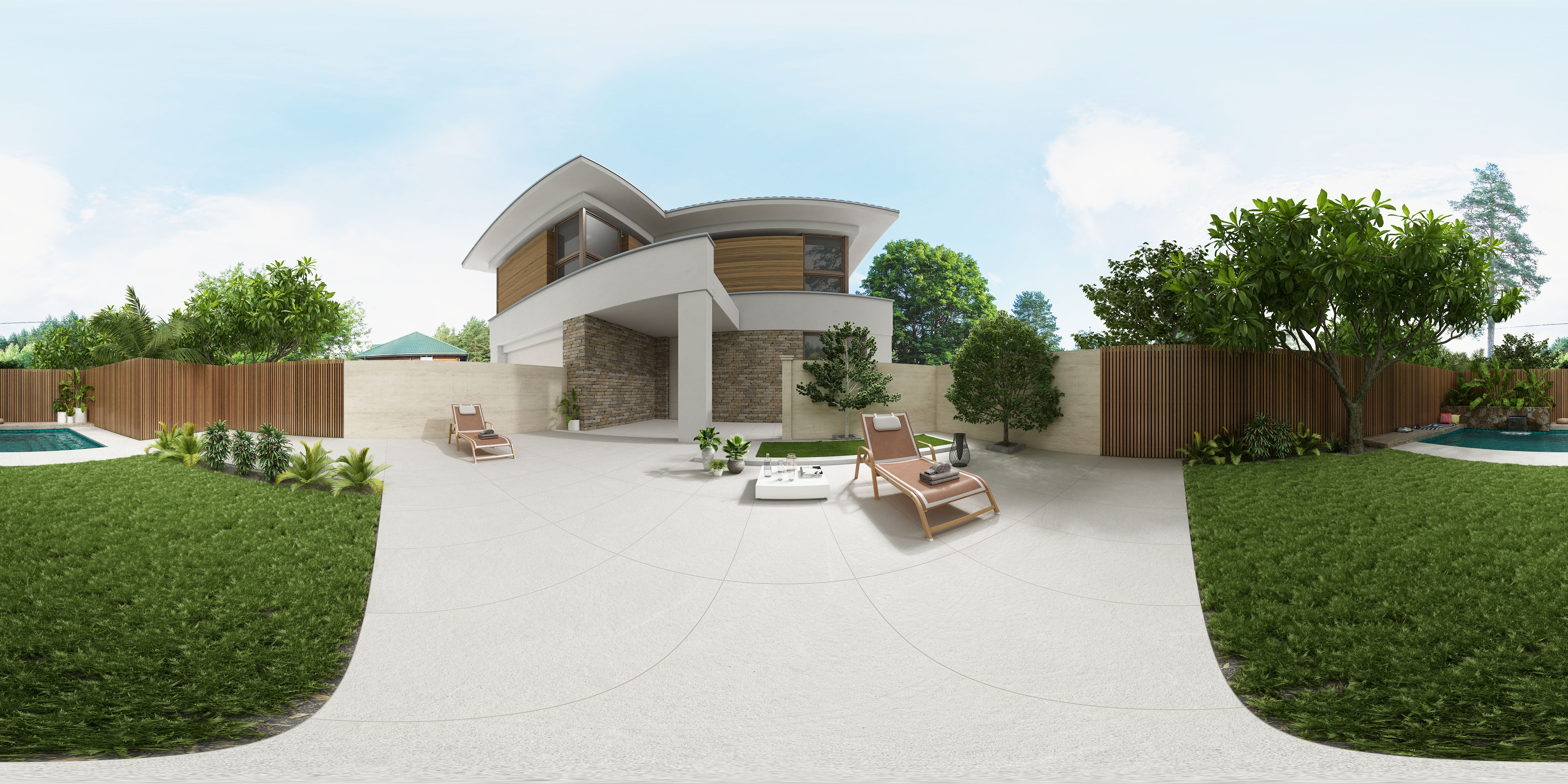 Stone Floor Tile TL 06817 C Parker Bianco 2 ft x 2 ft Matte Finish Vitrified Tile - 9 mm | 6 Random Design | Suitable For Bathroom, Terrace & Balcony
