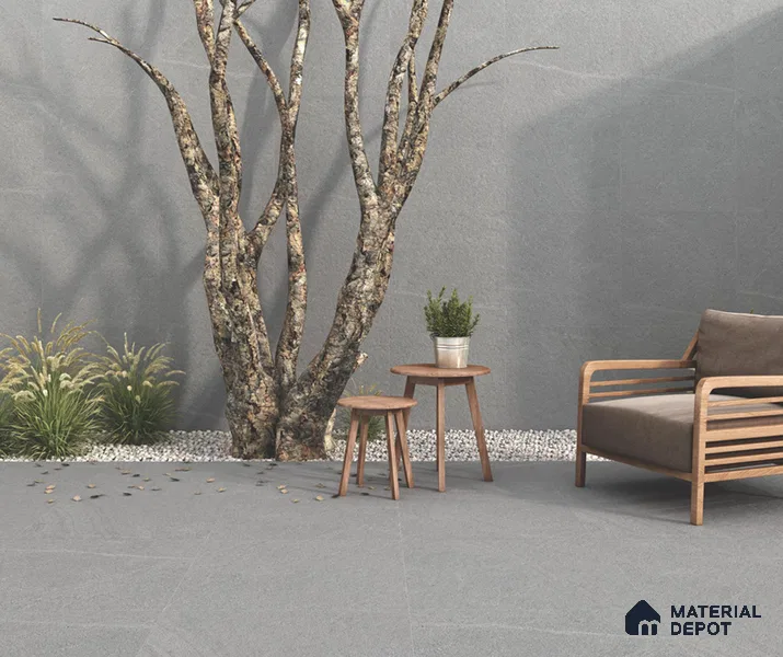 Stone Floor Tile TL 06817 D Parker Gris 2 ft x 2 ft Matte Finish Vitrified Tile - 9 mm | 6 Random Design | Suitable For Bathroom, Terrace & Balcony