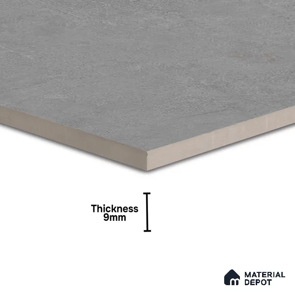 Cement Wall & Floor Tile TL 06818 B Gravier Swift Grey 2 ft x 2 ft Vitrified Carving Matte Finish - 9 mm | 6 Random Design | Suitable for Living Room, Bedroom, Bathroom