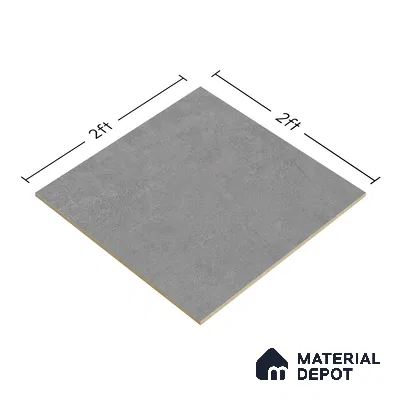 Cement Wall & Floor Tile TL 06818 B Gravier Swift Grey 2 ft x 2 ft Vitrified Carving Matte Finish - 9 mm | 6 Random Design | Suitable for Living Room, Bedroom, Bathroom
