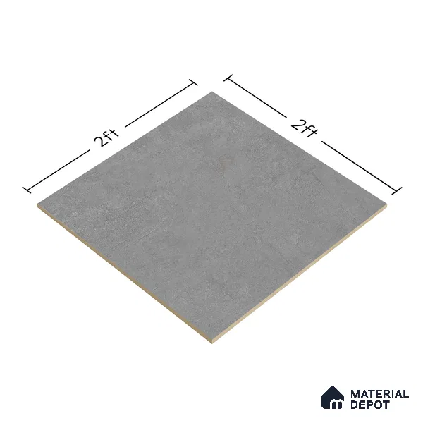 Cement Wall & Floor Tile TL 06818 B Gravier Swift Grey 2 ft x 2 ft Vitrified Carving Matte Finish - 9 mm | 6 Random Design | Suitable for Living Room, Bedroom, Bathroom