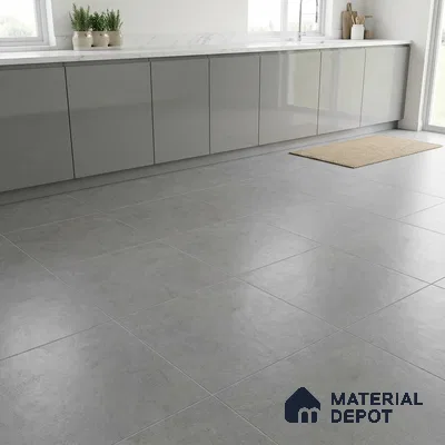 Cement Wall & Floor Tile TL 06818 B Gravier Swift Grey 2 ft x 2 ft Vitrified Carving Matte Finish - 9 mm | 6 Random Design | Suitable for Living Room, Bedroom, Bathroom
