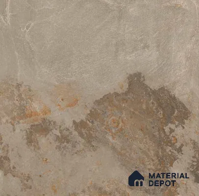 Stone Floor Tile TL 06821 Rust Brown 2 ft x 2 ft Matte Finish Anti Skid Vitrified Tile - 12 mm | 5 Random Design | Suitable for Balcony, Terrace & Coutyard