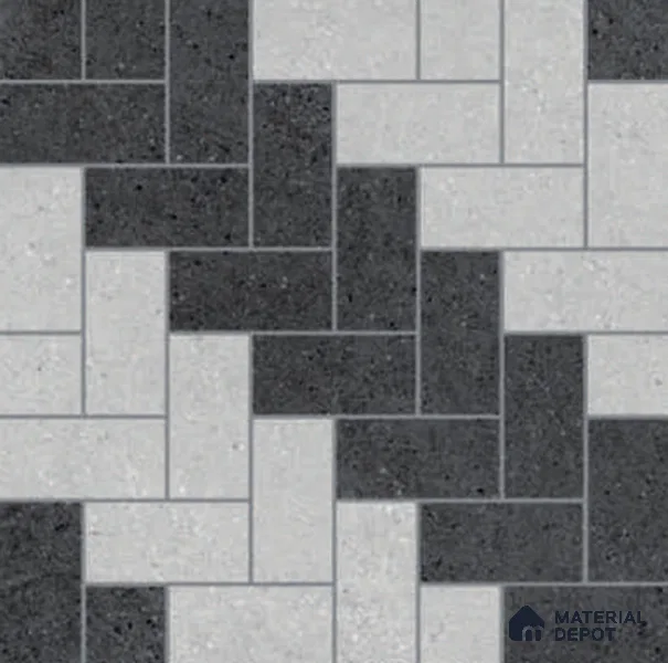 Grey Stone Floor Tile TL 06828 Lustra Concrete Bloom 2 ft x 2 ft Vitrified Carving Matte Finish - 12 mm | Suitable for Living Room, Bedroom, Bathroom