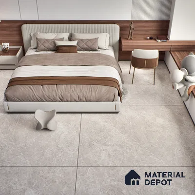 Marble Tundra Grey Wall & Floor Tile TL 06837 Dove Grey 6 ft x 4 ft Matte Finish Vitrified Tile - 9 mm | Suitable For Living Room, Bedroom, Dining Area | Adhesive and Spacers Must be Used During Installation