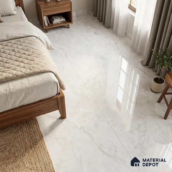 Marble Floor Tile TL 06845 B Lustra Riverstone Drift 6 ft x 4 ft Carving High Gloss Finish Vitrified Large Format Tile - 15 mm | Suitable for Living Room, Bedroom, Bathroom | Adhesive and Spacers Must be Used During Installation