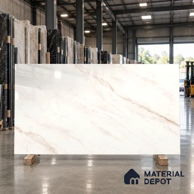 Marble Floor Tile TL 06848 B Lustra Florentine Luxe 6 ft x 4 ft Carving High Gloss Finish Vitrified Large Format Tile - 15 mm | Suitable for Living Room, Bedroom, Bathroom | Adhesive and Spacers Must be Used During Installation
