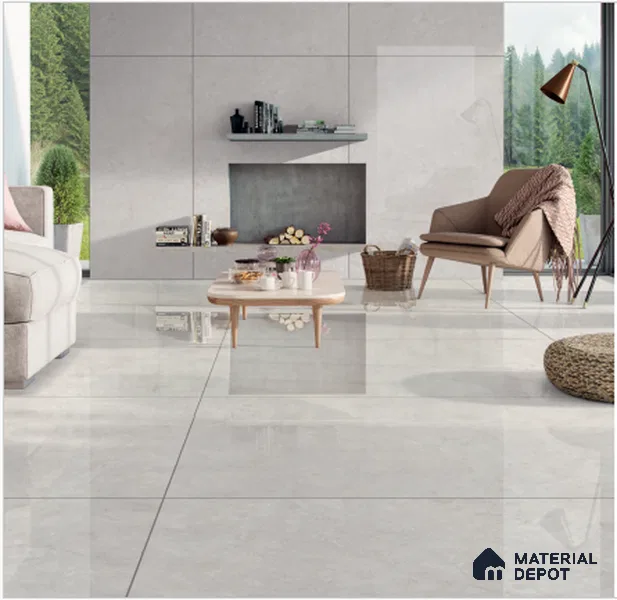 Marble Floor Tile TL 06850 B Lustra Sahara Veil 6 ft x 4 ft Carving High Gloss Finish Vitrified Large Format Tile - 15 mm | Suitable for Living Room, Bedroom, Bathroom | Adhesive and Spacers Must be Used During Installation