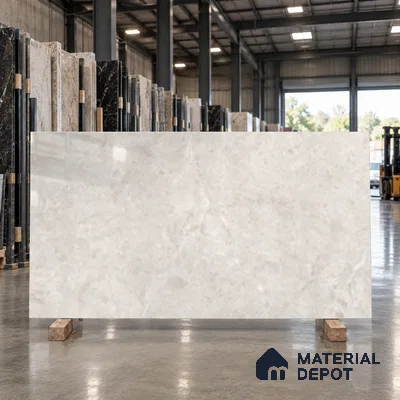 Marble Floor Tile TL 06850 B Lustra Sahara Veil 6 ft x 4 ft Carving High Gloss Finish Vitrified Large Format Tile - 15 mm | Suitable for Living Room, Bedroom, Bathroom | Adhesive and Spacers Must be Used During Installation