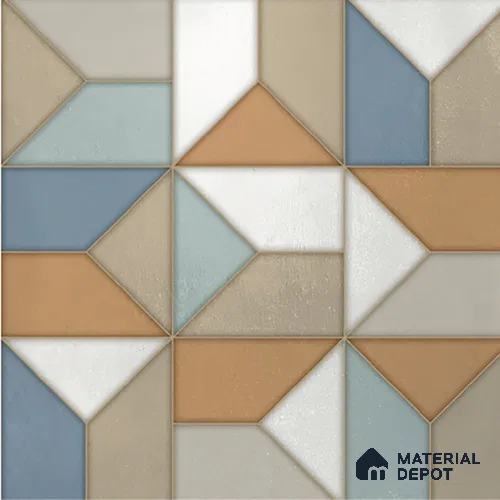 Moroccan Floor & Wall Tile TL 06851 Lustra Modern Sandline 2 ft x 2 ft Vitrified Carving Matte Finish - 9 mm | Suitable For Kitchen, Balcony, Dining Area | Please Expect a Slight Variation of Pattern