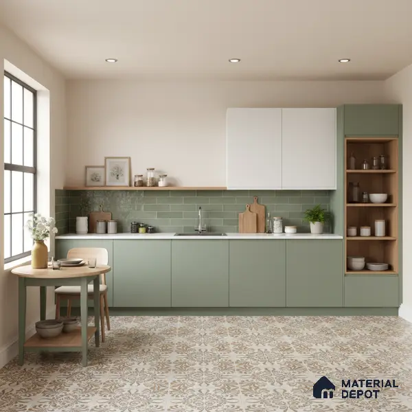 Gold Moroccan Floor & Wall Tile TL 06853 Lustra Pinewood Essence 2 ft x 2 ft Vitrified Carving Matte Finish - 9 mm | Suitable for Kitchen, Bathroom, Dining Area | Please Expect a Slight Variation of Pattern