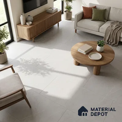Marble Tundra Grey Wall & Floor Tile TL 06869 Light Grey 4 ft x 2 ft Matte Finish Vitrified Tile - 9 mm | 6 Random Designs | Suitable For Living Room, Bedroom, Kitchen