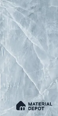 Marble Onyx Wall & Floor Tile TL 06873 Ice Blue 4 ft x 2 ft Matte Finish Vitrified Tile - 9 mm | 6 Random Designs | Suitable For Living Room, Bedroom, Kitchen