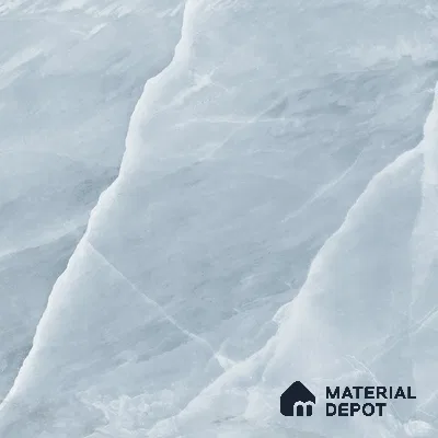 Marble Onyx Wall & Floor Tile TL 06873 Ice Blue 4 ft x 2 ft Matte Finish Vitrified Tile - 9 mm | 6 Random Designs | Suitable For Living Room, Bedroom, Kitchen