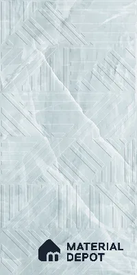 Punch Onyx Wall & Floor Tile TL 06874 Ice Blue 4 ft x 2 ft Matte Finish Vitrified Tile - 9 mm | 6 Random Designs | Suitable for Living Room, Dining, Feature / Accent Walls