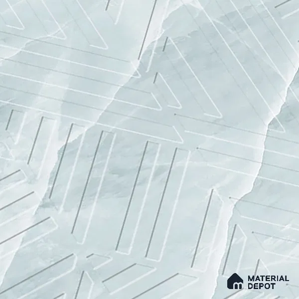 Punch Onyx Wall & Floor Tile TL 06874 Ice Blue 4 ft x 2 ft Matte Finish Vitrified Tile - 9 mm | 6 Random Designs | Suitable for Living Room, Dining, Feature / Accent Walls