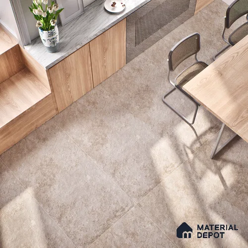 Brown Stone Floor & Wall Tile TL 06880 Prestige Arfine Sand 2 ft x 4 ft Vitrified Carving Matte Finish - 9 mm | 8 Random Design | Suitable for Living Room, Bedroom, Bathroom