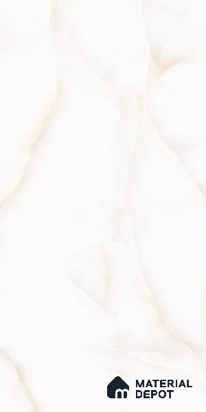 Marble Onyx Wall & Floor Tile TL 06883 Off-White 4 ft x 2 ft Matte Finish Vitrified Tile - 9 mm | 6 Random Designs | Suitable For Living Room, Bedroom, Kitchen
