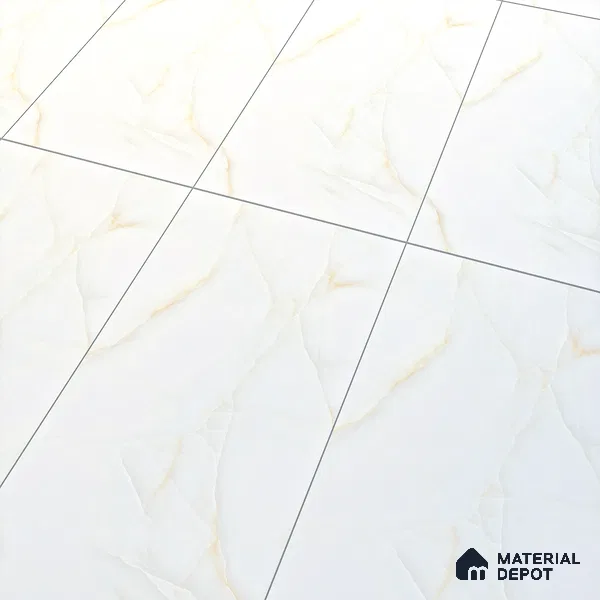 Marble Onyx Wall & Floor Tile TL 06883 Off-White 4 ft x 2 ft Matte Finish Vitrified Tile - 9 mm | 6 Random Designs | Suitable For Living Room, Bedroom, Kitchen