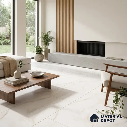 Marble Onyx Wall & Floor Tile TL 06883 Off-White 4 ft x 2 ft Matte Finish Vitrified Tile - 9 mm | 6 Random Designs | Suitable For Living Room, Bedroom, Kitchen