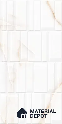 Marble & Punch Highlighter Onyx Wall Tile TL 06884 Off-White 4 ft x 2 ft Matte Finish Vitrified Tile - 9 mm | 6 Random Designs | Suitable for Living Room, Dining, Feature / Accent Walls