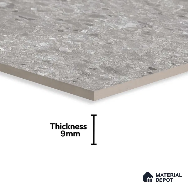 Grey Stone Floor & Wall Tile TL 06889 Prestige Ceppo Gris 2 ft x 4 ft Vitrified Carving Matte Finish - 9 mm | 4 Random Design | Suitable for Living Room, Bedroom, Bathroom