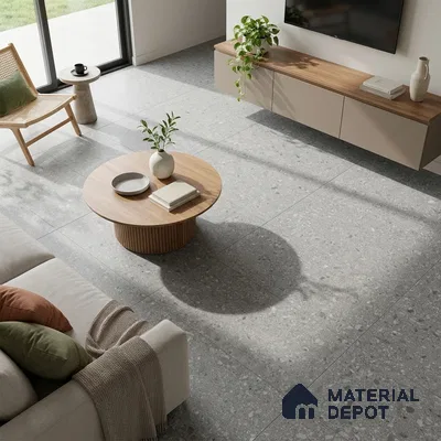 Grey Stone Floor & Wall Tile TL 06889 Prestige Ceppo Gris 2 ft x 4 ft Vitrified Carving Matte Finish - 9 mm | 4 Random Design | Suitable for Living Room, Bedroom, Bathroom