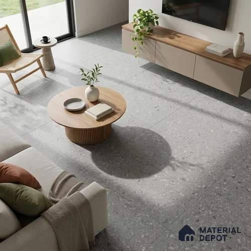 Grey Stone Floor & Wall Tile TL 06889 Prestige Ceppo Gris 2 ft x 4 ft Vitrified Carving Matte Finish - 9 mm | 4 Random Design | Suitable for Living Room, Bedroom, Bathroom