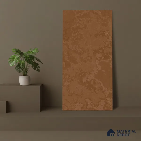 Brown Rustic Wall & Floor Tile TL 06890   2 ft x 4 ft Vitrified Carving Matte Finish - 9 mm | 4 Random Design | Suitable for Living Room, Bedroom, Bathroom