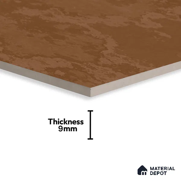 Brown Rustic Wall & Floor Tile TL 06890   2 ft x 4 ft Vitrified Carving Matte Finish - 9 mm | 4 Random Design | Suitable for Living Room, Bedroom, Bathroom