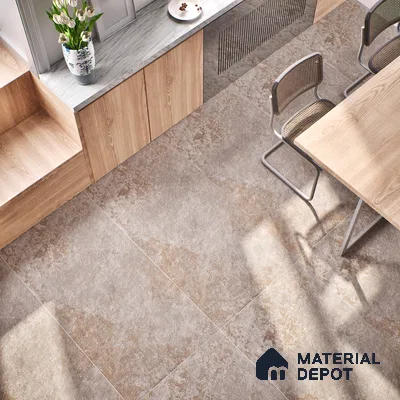 Grey Stacked Stone Floor & Wall Tile TL 06891 Prestige Arfine Slaty 2 ft x 4 ft Vitrified Carving Matte Finish - 9 mm | 8 Random Design | Suitable for Living Room, Bedroom, Bathroom