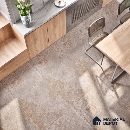Grey Stacked Stone Floor & Wall Tile TL 06891 Prestige Arfine Slaty 2 ft x 4 ft Vitrified Carving Matte Finish - 9 mm | 8 Random Design | Suitable for Living Room, Bedroom, Bathroom