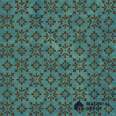 Blue Wall & Floor Tile TL 06894   2 ft x 2 ft Vitrified Carving Matte Finish - 9 mm | Suitable for Living Room, Bedroom, Bathroom
