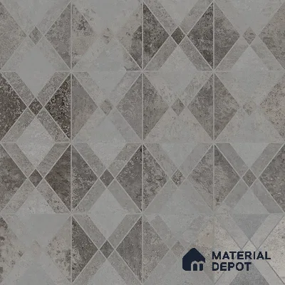 Grey Moroccan Wall & Floor Tile TL 06895   2 ft x 2 ft Vitrified Carving Matte Finish - 9 mm | Suitable for Living Room, Bedroom, Bathroom | Please Expect a Slight Variation of Pattern
