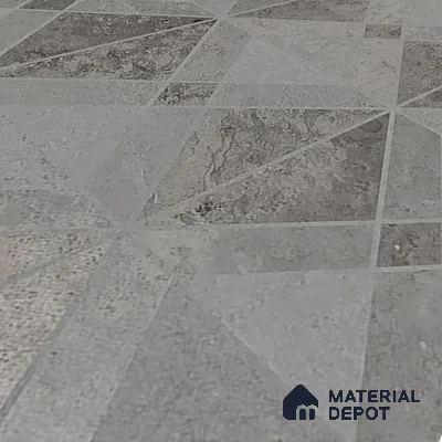 Grey Moroccan Wall & Floor Tile TL 06895   2 ft x 2 ft Vitrified Carving Matte Finish - 9 mm | Suitable for Living Room, Bedroom, Bathroom | Please Expect a Slight Variation of Pattern