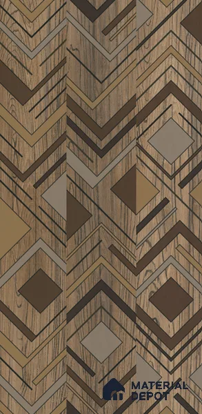 Brown Wood Floor Tile TL 06896 1200x195 mm Vitrified Carving Matte Finish - 9 mm | 3 Random Design | Suitable for Living Room, Bedroom, Bathroom | 2-3 mm Spacer is Mandatory