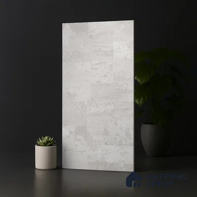 Grey Stone Floor & Wall Tile TL 06897 Prestige Evardo Bianco 2 ft x 4 ft Vitrified Carving Matte Finish - 9 mm | 4 Random Design | Suitable for Living Room, Bedroom, Bathroom