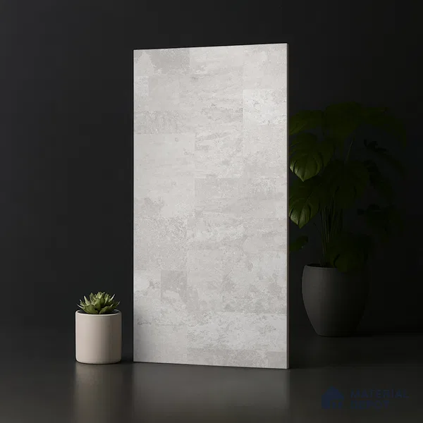 Grey Stone Floor & Wall Tile TL 06897 Prestige Evardo Bianco 2 ft x 4 ft Vitrified Carving Matte Finish - 9 mm | 4 Random Design | Suitable for Living Room, Bedroom, Bathroom