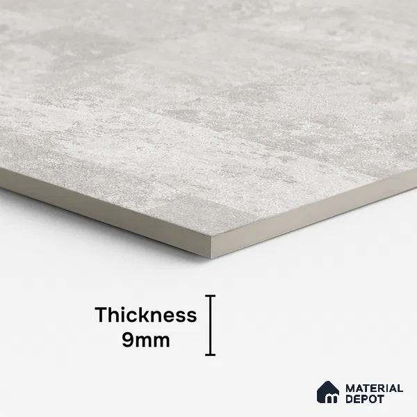 Grey Stone Floor & Wall Tile TL 06897 Prestige Evardo Bianco 2 ft x 4 ft Vitrified Carving Matte Finish - 9 mm | 4 Random Design | Suitable for Living Room, Bedroom, Bathroom