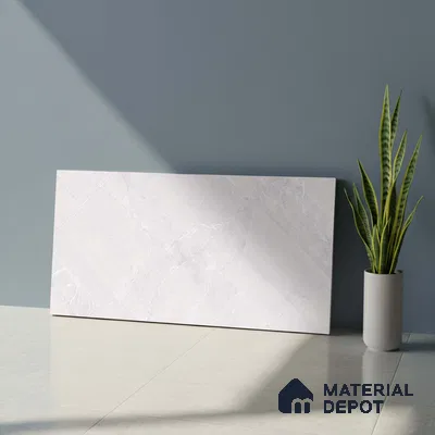 Grey Marble Wall Tile TL 06900 2 ft x 1 ft Ceramic Carving Matte Finish - 9 mm | Suitable for Living Room, Bedroom, Bathroom