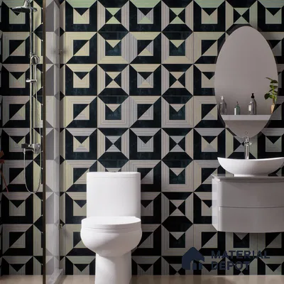 Moroccan Wall & Floor Tile TL 06903 2 ft x 2 ft Vitrified Carving Matte Finish - 9 mm | Suitable For Kitchen, Bathroom, Balcony | Please Expect a Slight Variation of Pattern