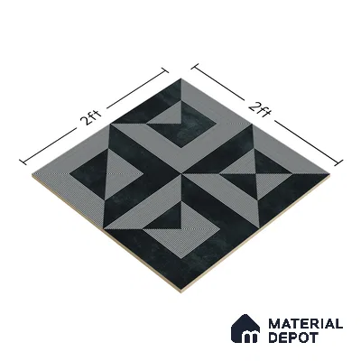 Moroccan Wall & Floor Tile TL 06903 2 ft x 2 ft Vitrified Carving Matte Finish - 9 mm | Suitable For Kitchen, Bathroom, Balcony | Please Expect a Slight Variation of Pattern