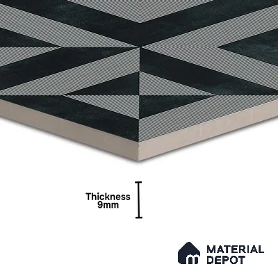Moroccan Wall & Floor Tile TL 06903 2 ft x 2 ft Vitrified Carving Matte Finish - 9 mm | Suitable For Kitchen, Bathroom, Balcony | Please Expect a Slight Variation of Pattern