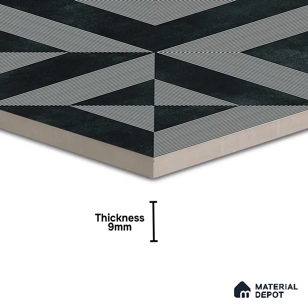 Moroccan Wall & Floor Tile TL 06903 2 ft x 2 ft Vitrified Carving Matte Finish - 9 mm | Suitable For Kitchen, Bathroom, Balcony | Please Expect a Slight Variation of Pattern