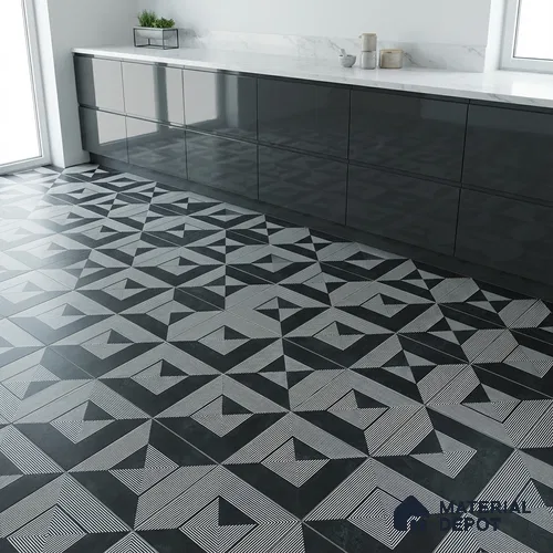 Moroccan Wall & Floor Tile TL 06903 2 ft x 2 ft Vitrified Carving Matte Finish - 9 mm | Suitable For Kitchen, Bathroom, Balcony | Please Expect a Slight Variation of Pattern