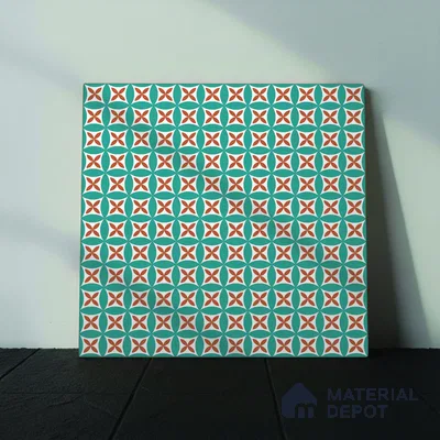 Blue Wall & Floor Tile TL 06905   2 ft x 2 ft Vitrified Carving Matte Finish - 9 mm | Suitable for Living Room, Bedroom, Bathroom